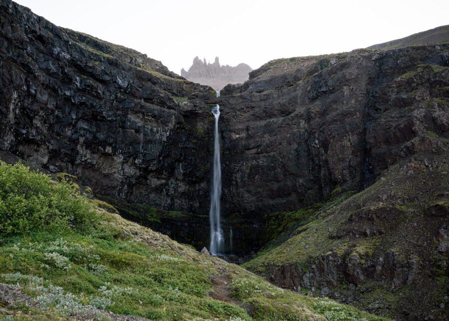Flögufoss - 60 metra foss í Breiðdal